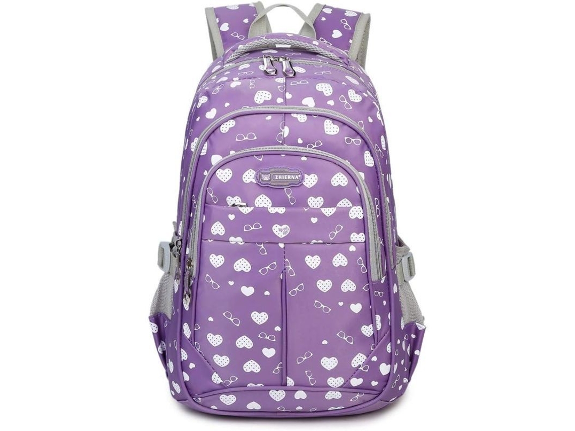 2026 mochila Escolar 2025 para Niñas, Resistente À Água, Durável, Grande Capacidade, Roxa, Ajustável, Confortável, Múltiplos Bolsos