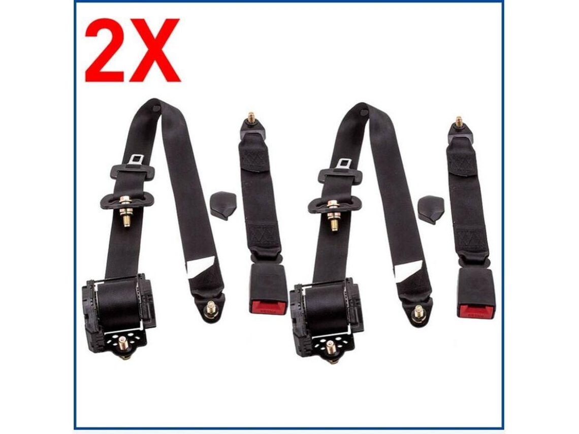 2x Cinto De Segurança Retrátil Universal De 3 Pontos Para Carro Ehstmind