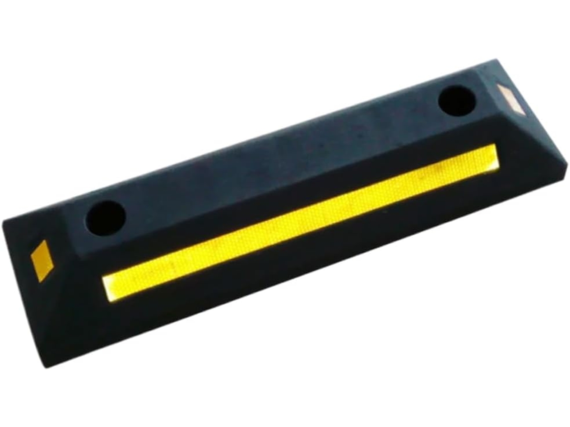 Batente De Roda Em Pvc Com Trava Antiderrapante Para Pneus De Carros E Caminhões, Suporte Ajustável Com Parafusos Inclusos.