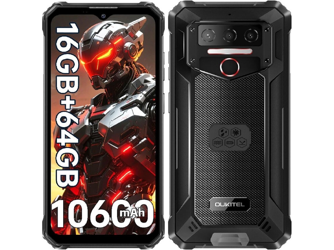 Smartphone robusto Wp23s com 10600mAh, 16GB RAM, 64GB ROM, IP68/IP69K, câmera 13MP, Android, 6.52" OUKITEL