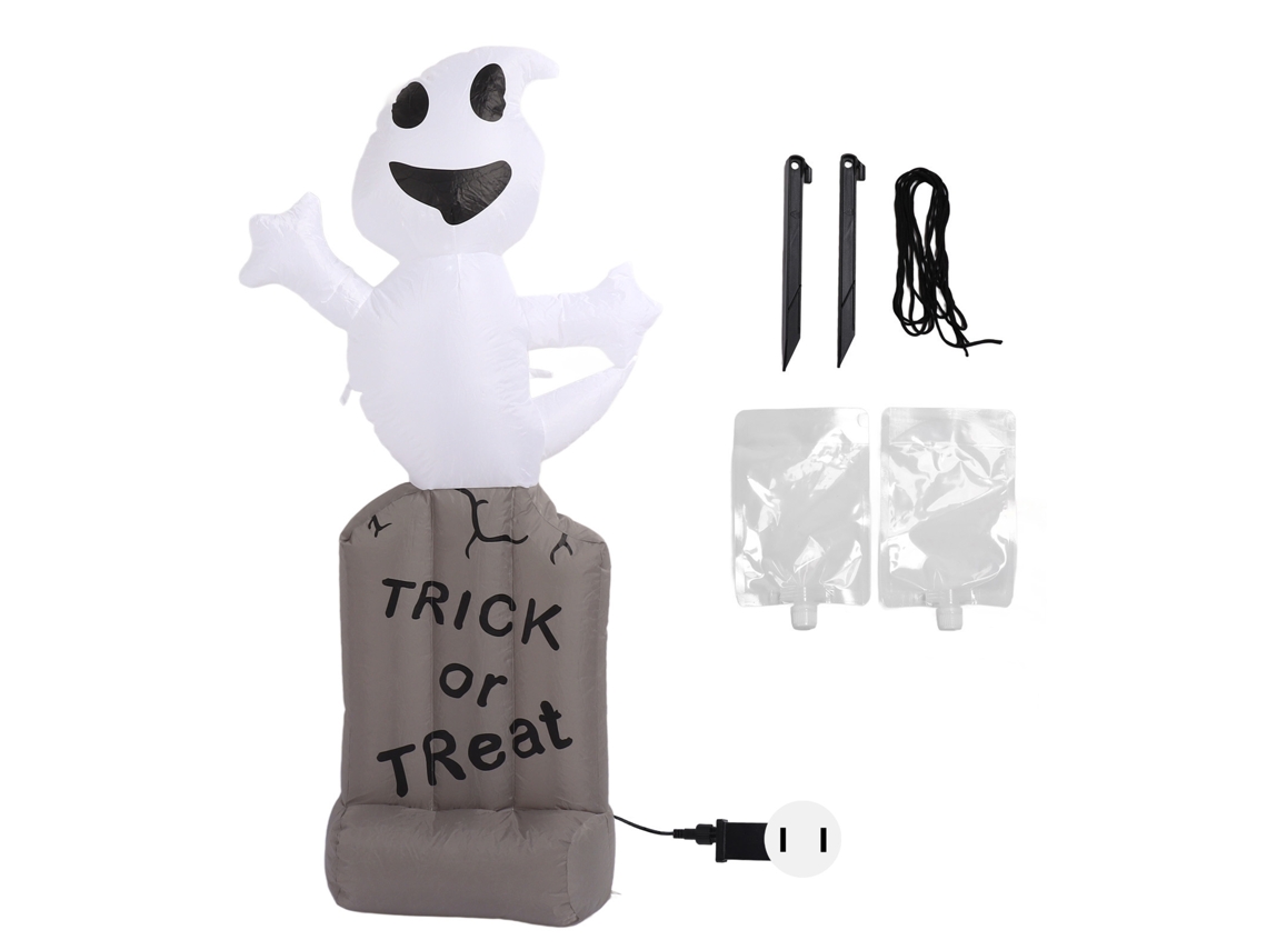 Decoração Inflável Halloween Fantasmas Lápides 5ft Led Ip44 Impermeável com Soprador Jardim Quintal | S/MARCA
