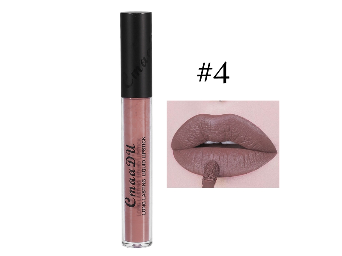 Labial Líquido Mate Brillo Labial De Larga Duración Maquillaje Cosmético(4)