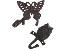 Gadpiparty 2-ganchos De Ferro Em Formato Animais Para Parede Ganchos Decorativos Forjado Decoração Casa