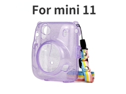 Bolsa De Couro Sintético Macio E Silicone Para Câmera Fujifilm Polaroid Com Alça De Ombro Para Instax Mini 11 Brilvibera