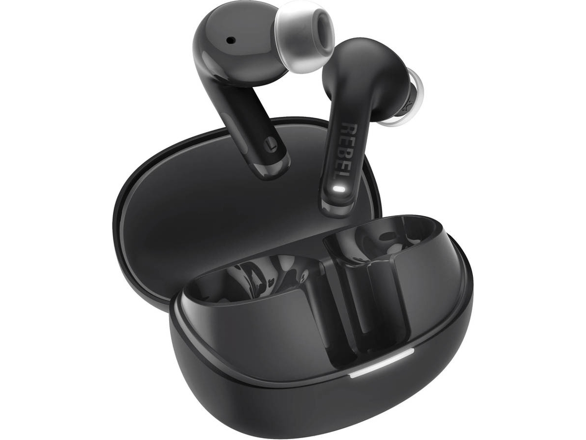 Auriculares Bluetooth FRESH 'N REBEL Twins Fuse 2 - Storm Grey (In Ear - Microfone - Preto)