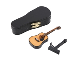 Miniatura Guitarra Madeira 10cm Decorativa Worten