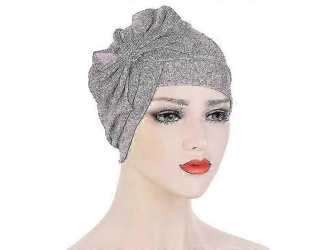 Lenço Elástico Para Queda De Cabelo Feminino - Roxo