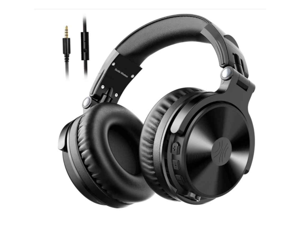 Fones Bluetooth Tws 80h Hi-fi Estúdio Graves Reforçados Memória Macia Proteína Dobrável Preto