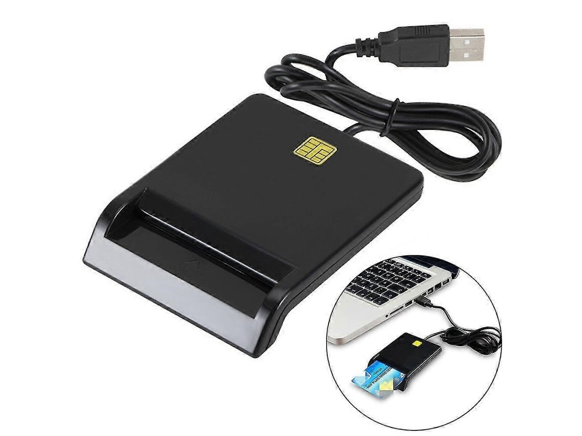 Leitor De Cartão Inteligente Usb Dni Atm Ic Iso 7816 Classes A, Ab E C Compatível Com Windows, Linux E Mac Os Aquaforge