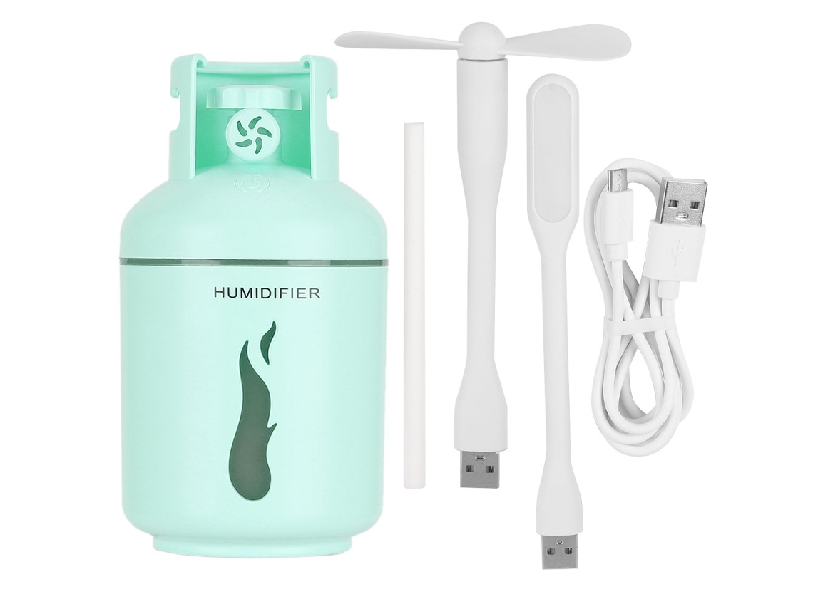 In 1 Portable Air Mist Maker Desktop Car Aromatherapy Humidifier Blue