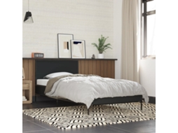 Estrutura De Cama 100x200 Cm Derivados De Madeira/metal Preto