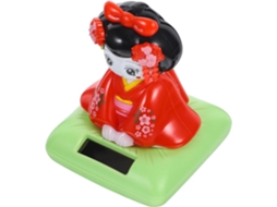 Kimono vermelho solar Boneca com cabeça oscilante para decoração de carro