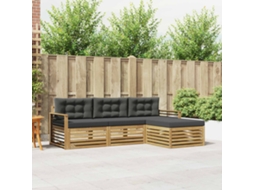 Vidaxl Conjunto De Sofás Para Exterior 4 Unid. Branco E Antracite