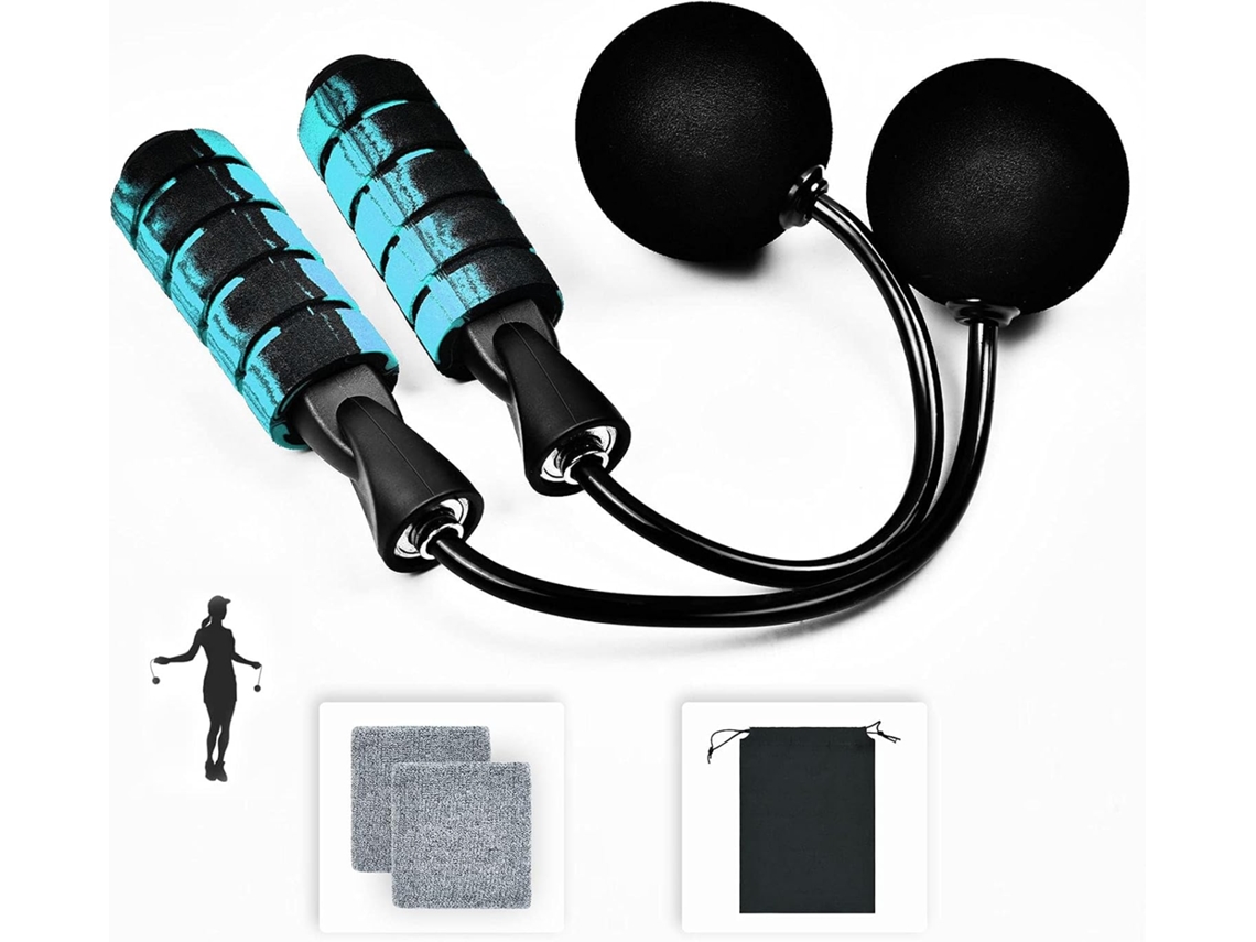 Corda De Pular Sem Fio, Corda De Pular Sem Para Fitness, Salto De Velocidade Com Munhequeiras Esportivas, Para