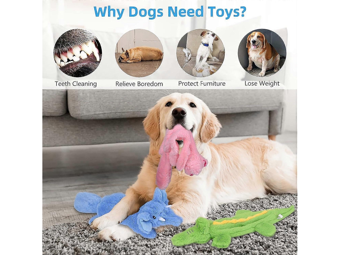 Brinquedo Para Cão Elefante Com Apito Sem Enchimento
