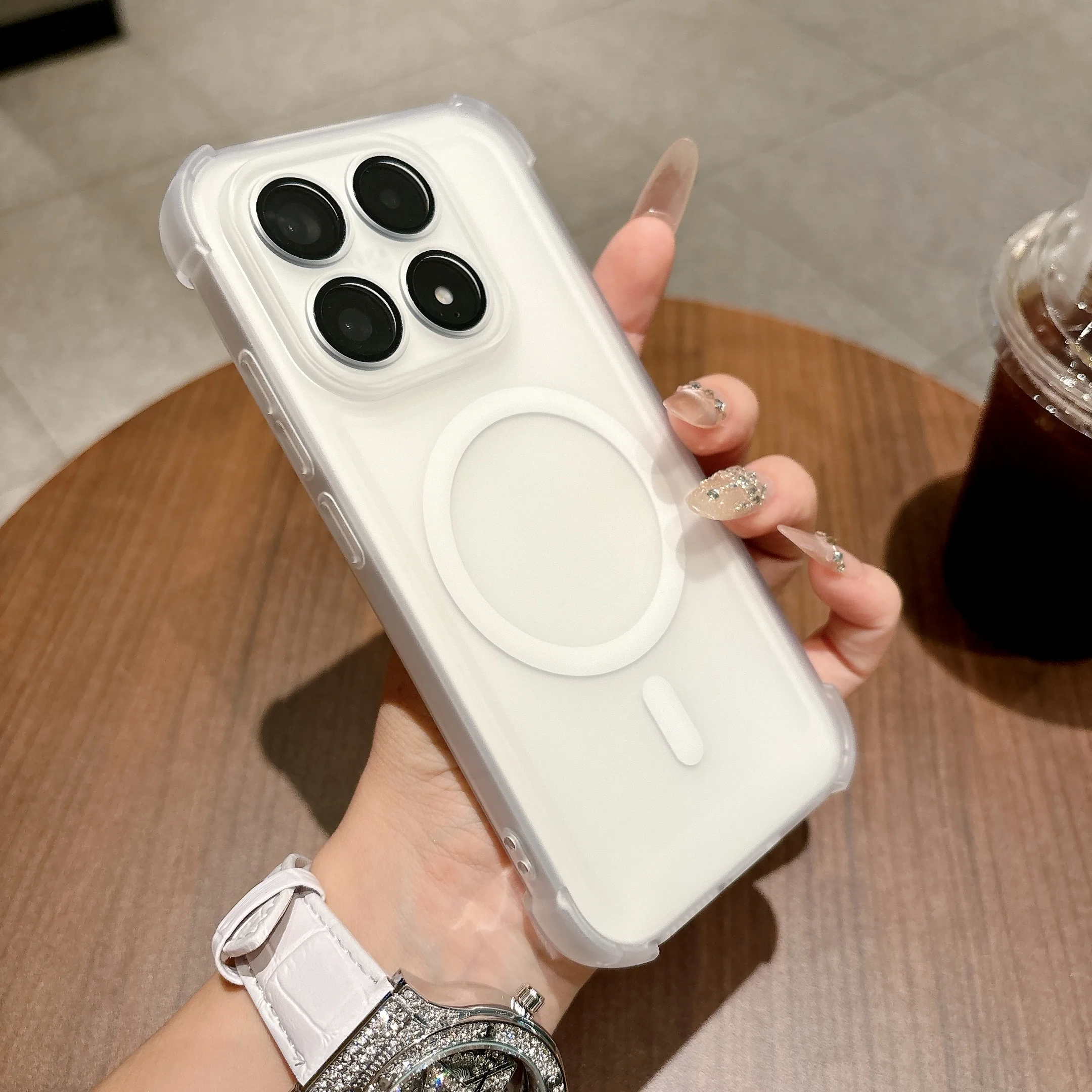 Capa De Celular Em Silicone Macio Fosco (xiaomi 14), Compatível Com Função Magnética.