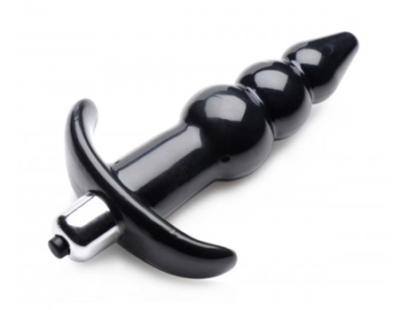 Plugue Anal Vibrante Borbulhante Com Ranhuras Pretas FRISKY