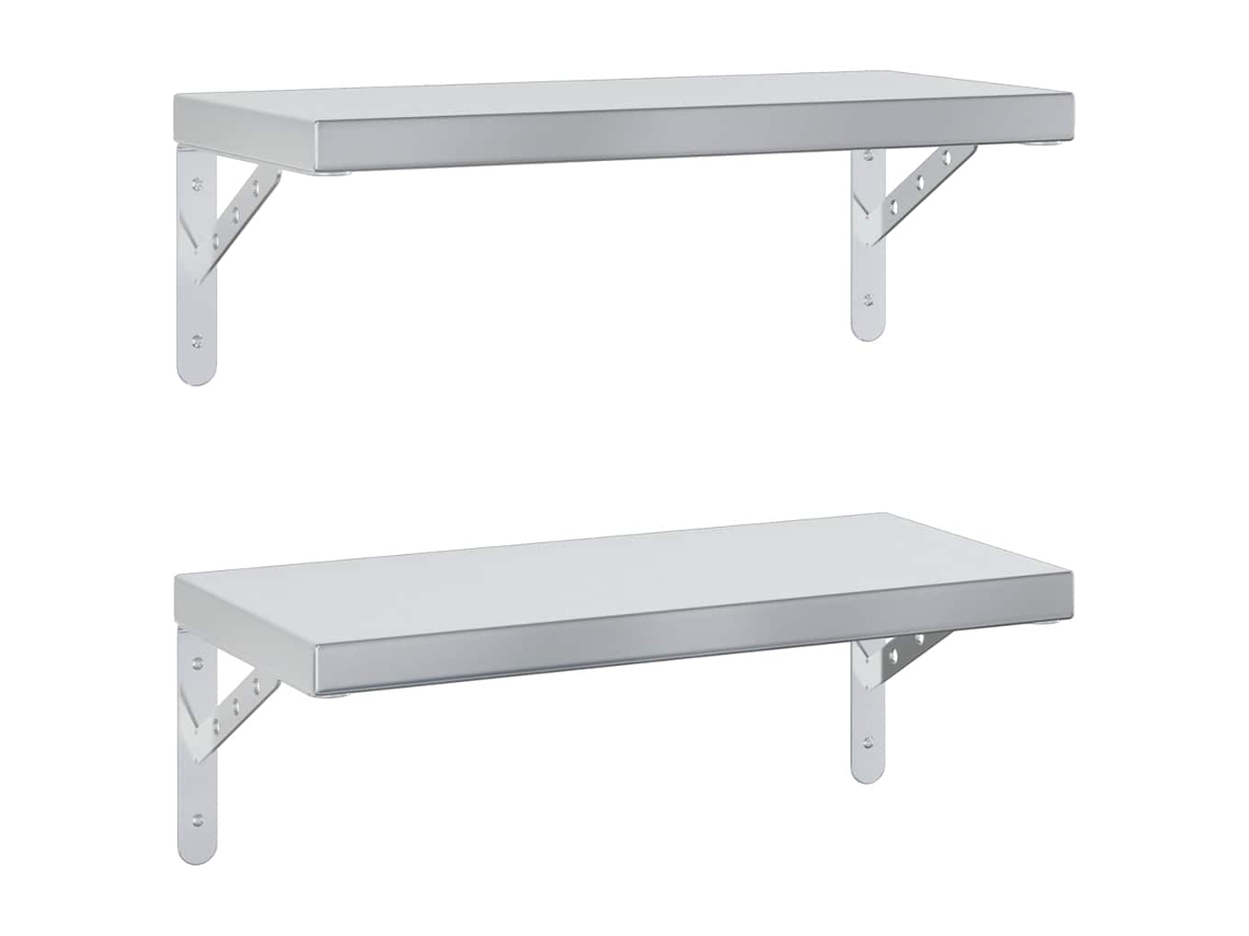 Wall Shelf, Wall Shelves Vidaxl Prateado Aço Inoxidável (50 X 23.5 Cm)