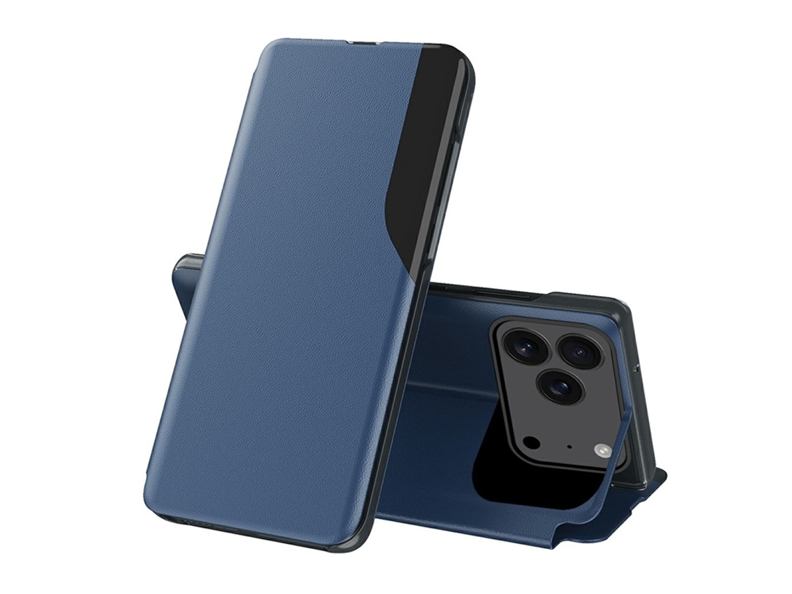 Capa Amorus Mobile Para Iphone 17 Pro Com Suporte Tipo Folio - Azul