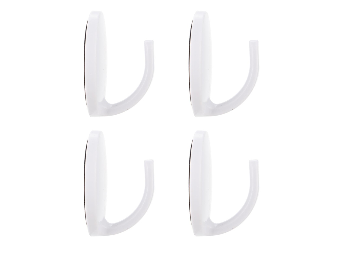 Rebe 4 Gancho Magnético para Refrigerador Colgante Fuerte Soporte 150g Abs Cocina Organización 4,4x4,4x2,7cm Blanco