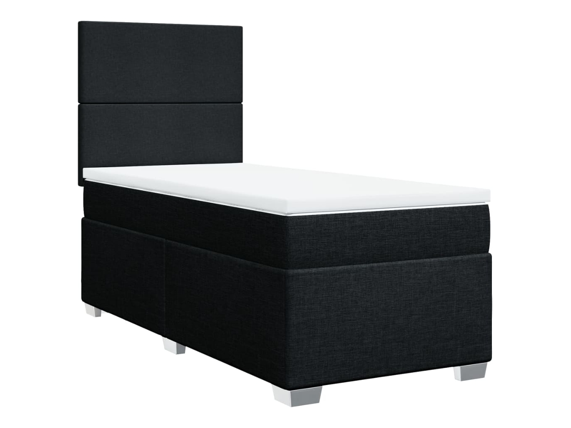 Cama com Molas/colchão 80x200 Cm Tecido Preto MAISON EXCLUSIVE
