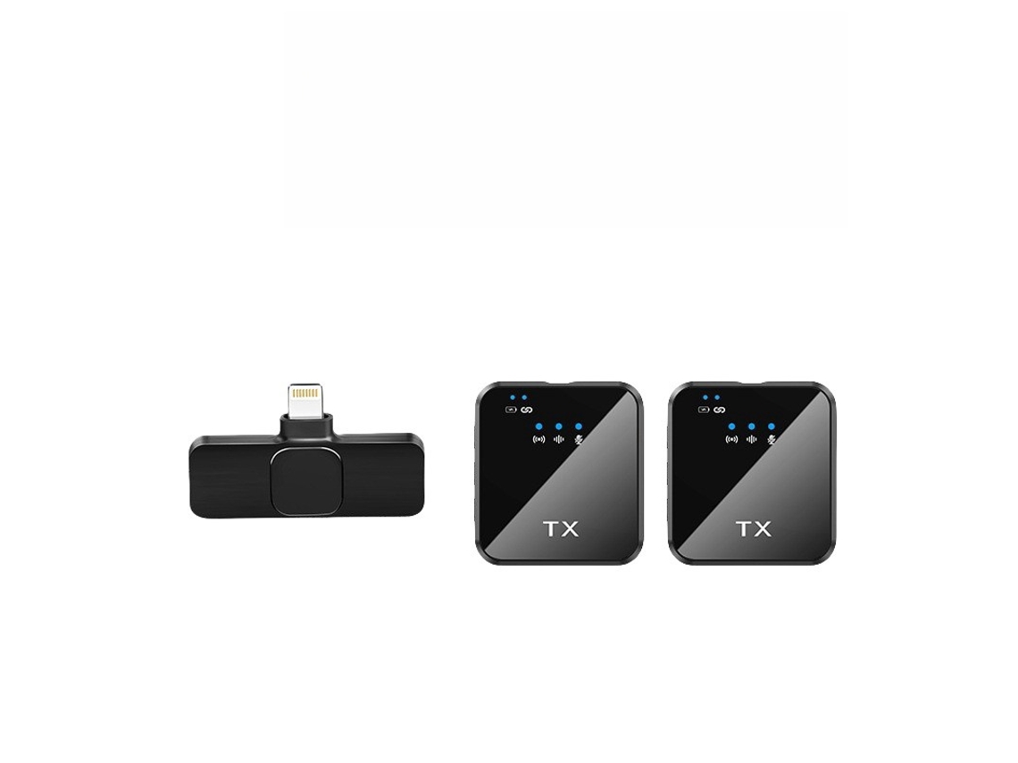 Microfone de lapela Semi Fio com alcance de 10m e iluminação - Eifson