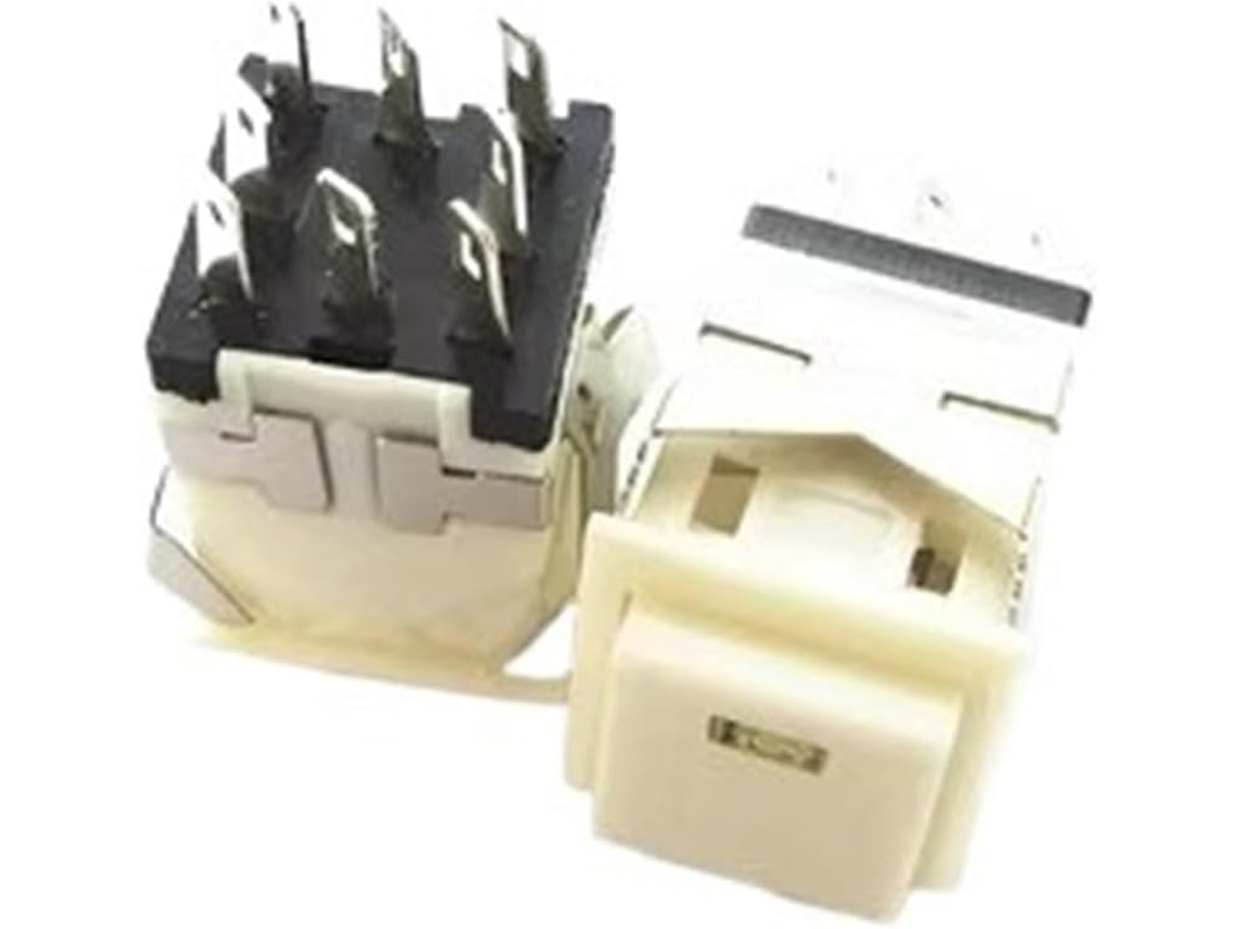 1-interruptor De Botão Pressão Quadrado Aberto 17mm Kd2-21 Com Luz Branca 3v Trava 8-pinos