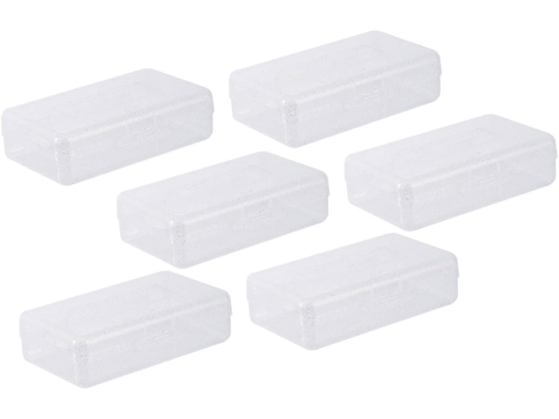 Conjunto De 6 Caixas Organizadoras Transparentes E Empilháveis Para Lápis, Em Plástico, Com Grande Capacidade.