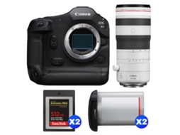 Eos R1 + Rf 70 200mm F/2.8 L Is Usm Z Branco + 2 Sandisk 512gb Extreme Pro Cfexpress Type B + 2 Canon Lp e19 + Ebook Pricedirect CANON