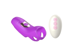 Vibrador De Dedo Para O Clitóris, Estimulador Do Ponto G, À Prova Dágua, Brinquedo Sexual Erótico Para Mulheres Adultas, Roxo