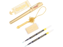 Caneta Multifuncional Com Tinta Rollerball, Feita De Plástico E Tampa