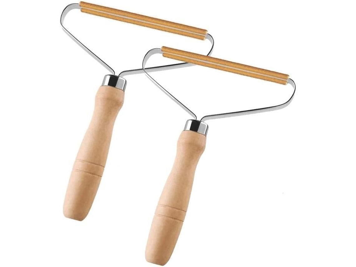 Escova manual do removedor de pêlos de 2 pces, barbeador anti-pilling, removedor de fiapos roupas barbeador de fuzz, para casacos, cobertores, para en