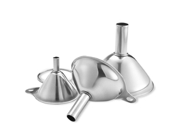 Conjunto de 3 Funis de Aço Inoxidável para Encher Pequenas Garrafas S/MARCA
