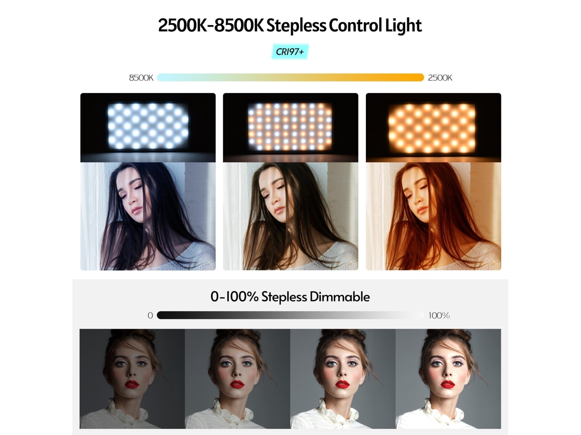 2026 luz de Vídeo Rgb Led de Color Completo para Cámara Dslr Y Filmación Profesional