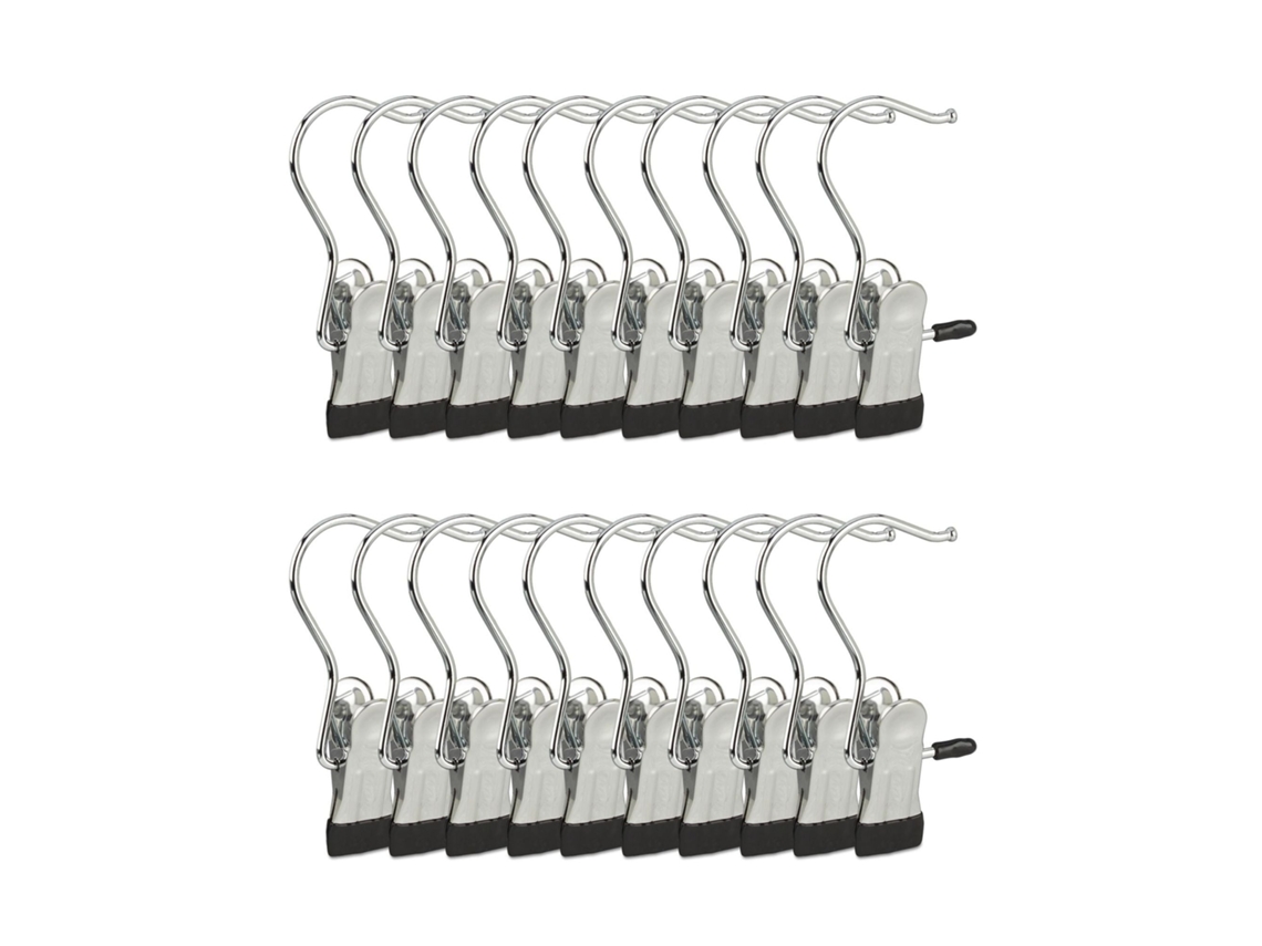 Conjunto 20 Cabides Giratórios De Metal Para Botas