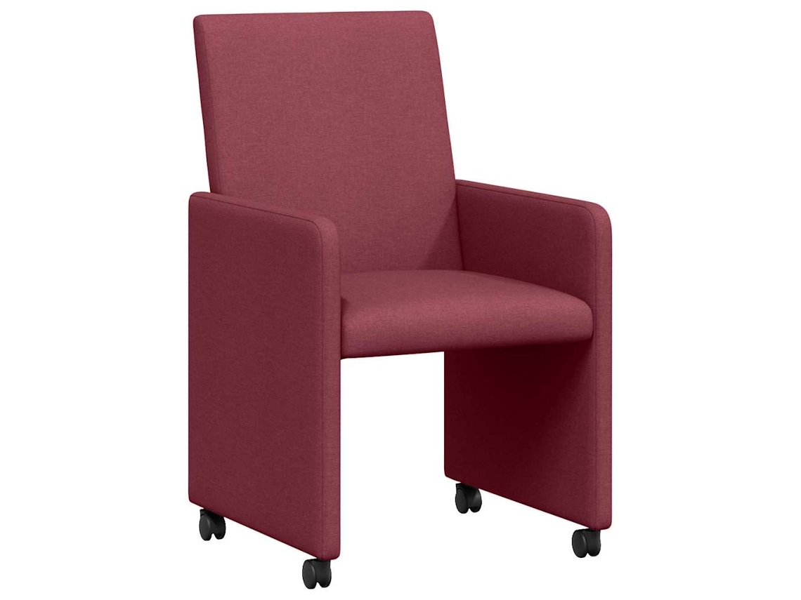 Conjunto 2 Cadeiras De Jantar Vidaxl Vermelho Tecido (57 X 66 X 94 Cm)