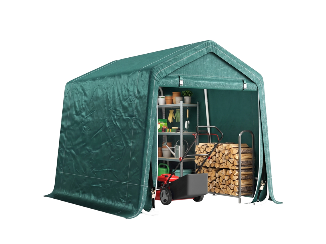 Tenda De Jardim Externa De 2,4 X 2 X 2 M, Com 2 Portas Com Zíper, Impermeável, Resistente Aos Raios Uv, Na Cor Verde.