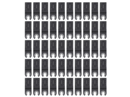50 lâminas de serra oscilantes, largura do dente de 34 mm, comprimento de 90 mm, aço de alto carbono, lâmina multifuncional para madeira, plástico e metais macios.