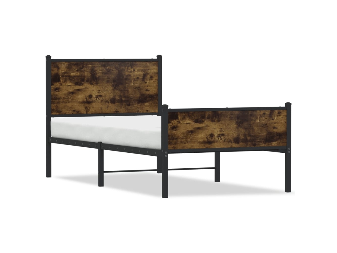Bed Frame, Bed Frames Vidaxl Marrom Aço (75 X 190 Cm)