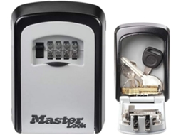 Caixa De Chaves De Segurança Master Lock, Montagem Em Parede, Externa, 11,9 X 8,5 X 3,6 Cm, Cinza/preto-aquaforge