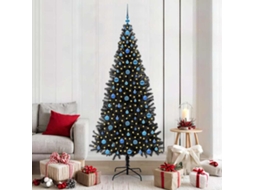 Vidaxl Árvore De Natal Preto 210 Cm Pvc