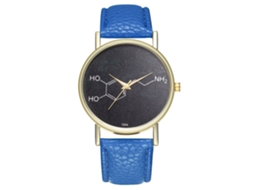 Reloj Zhoulianfa T296-a Azul De Piel Cuarzo Para Mujer Y Hombre Negocios