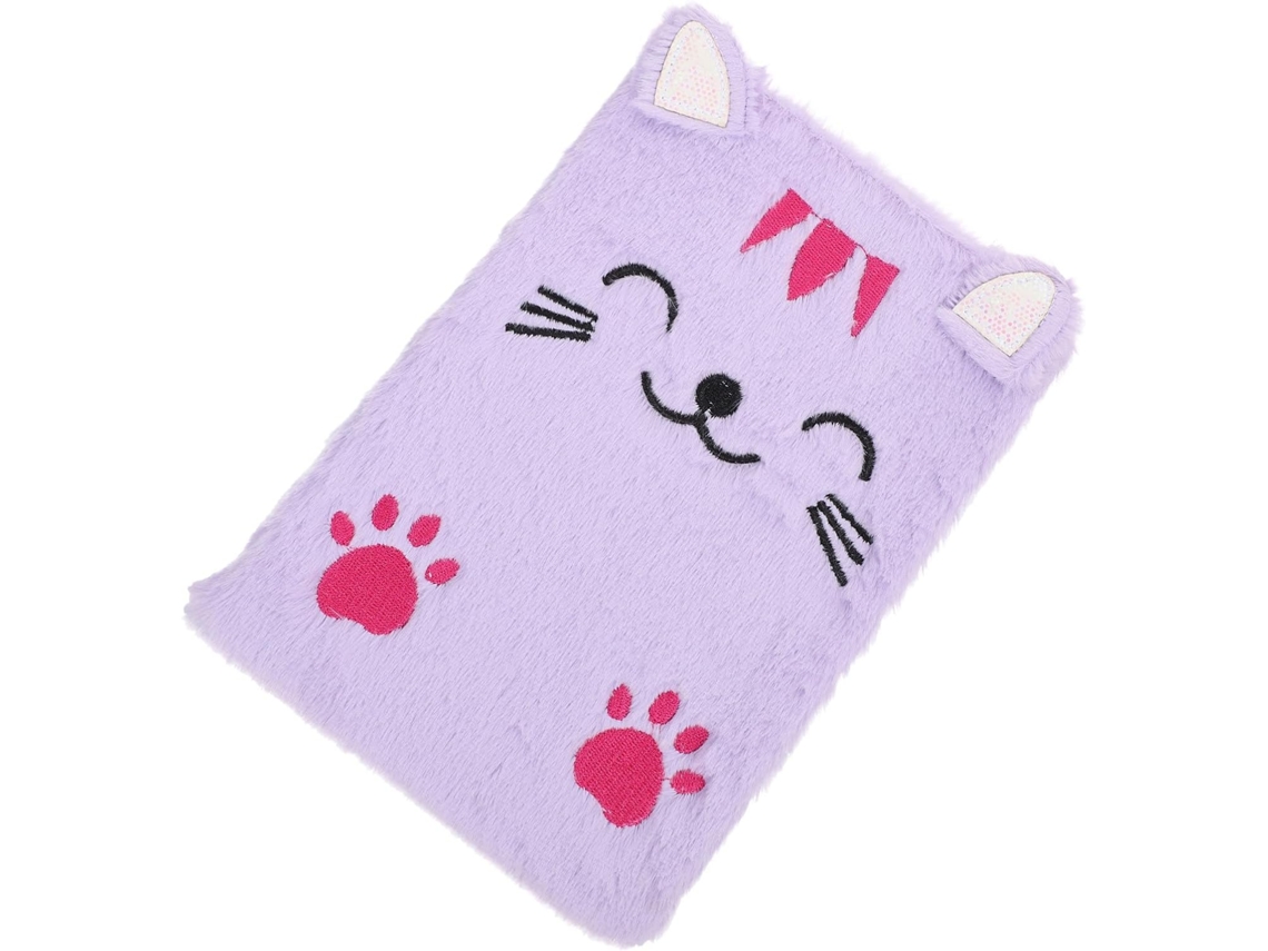 De Pelúcia De Gato Roxo, Encadernação Em Espiral, 1 Unidade, Agenda Diária Para Escritório E Escola, Gokoco