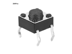 200 Peças Chave Tática De Botão Push Switch 4 Pinos Vertical Kit De Reposição Componentes Eletrônicos
