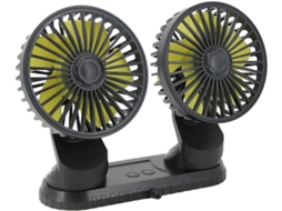 Ventilador De Carro Usb Com Duas Cabeças Toddmomy, Fácil Instalação E Potência Do Vento Ajustável, Ideal Para Viagens De