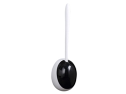 Conjunto de escova de vaso sanitário com suporte de parede, material abs+pp+tpe, preto