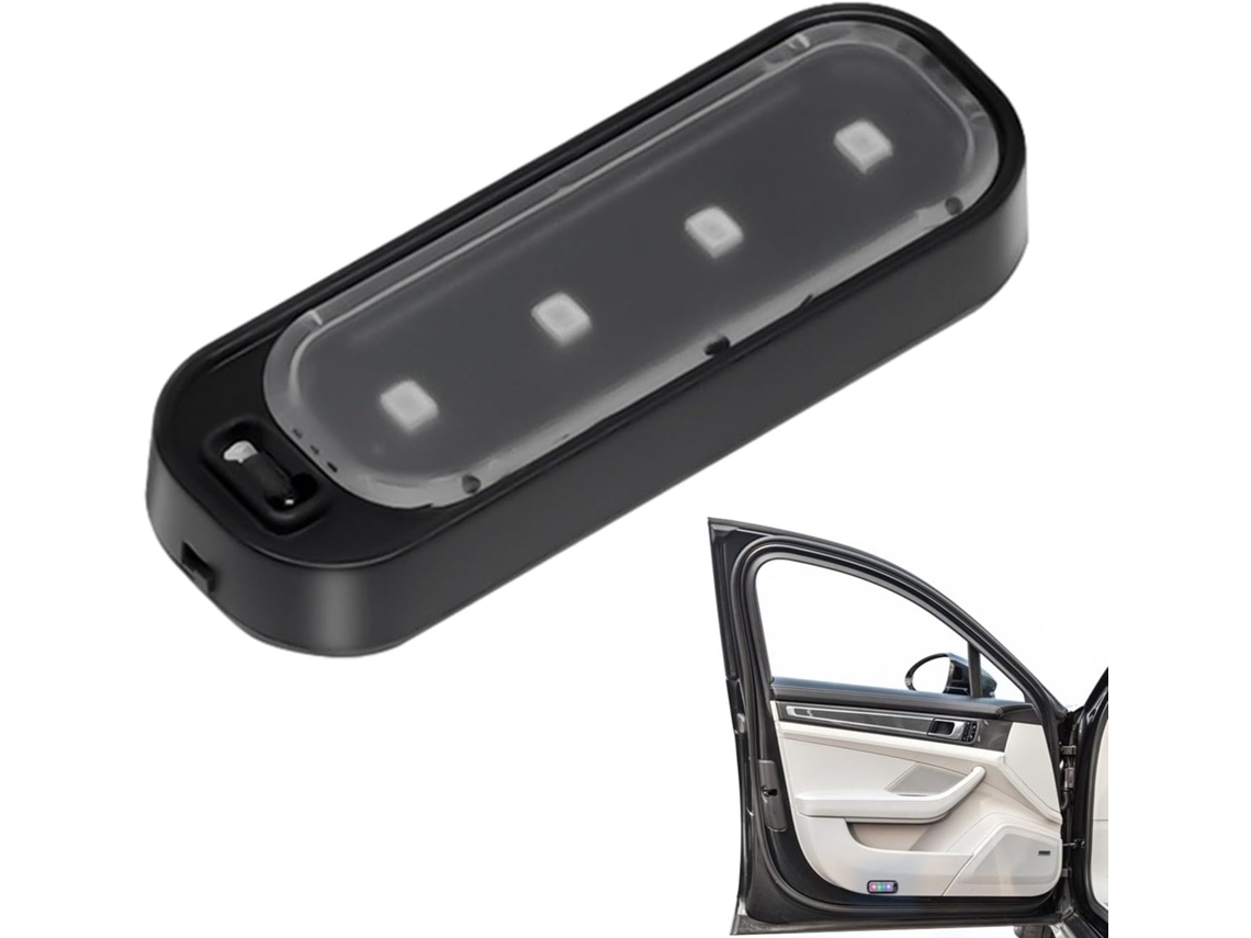 Luz De Advertência Led Genérica Sem Fio Para Porta Carro, Sensor Sem Fio, Antirretrocesso Traseiro