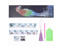 Marcador de Livro Pássaro Diy com Strass e Franja