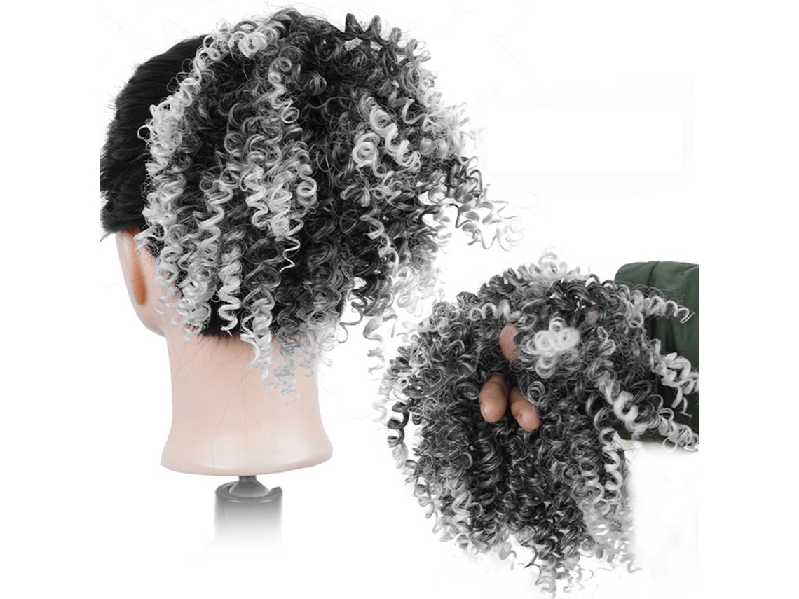 Penteados Afro Com Cabelo Cacheado Em Fibra Resistente Ao Calor Para Mulheres Negras