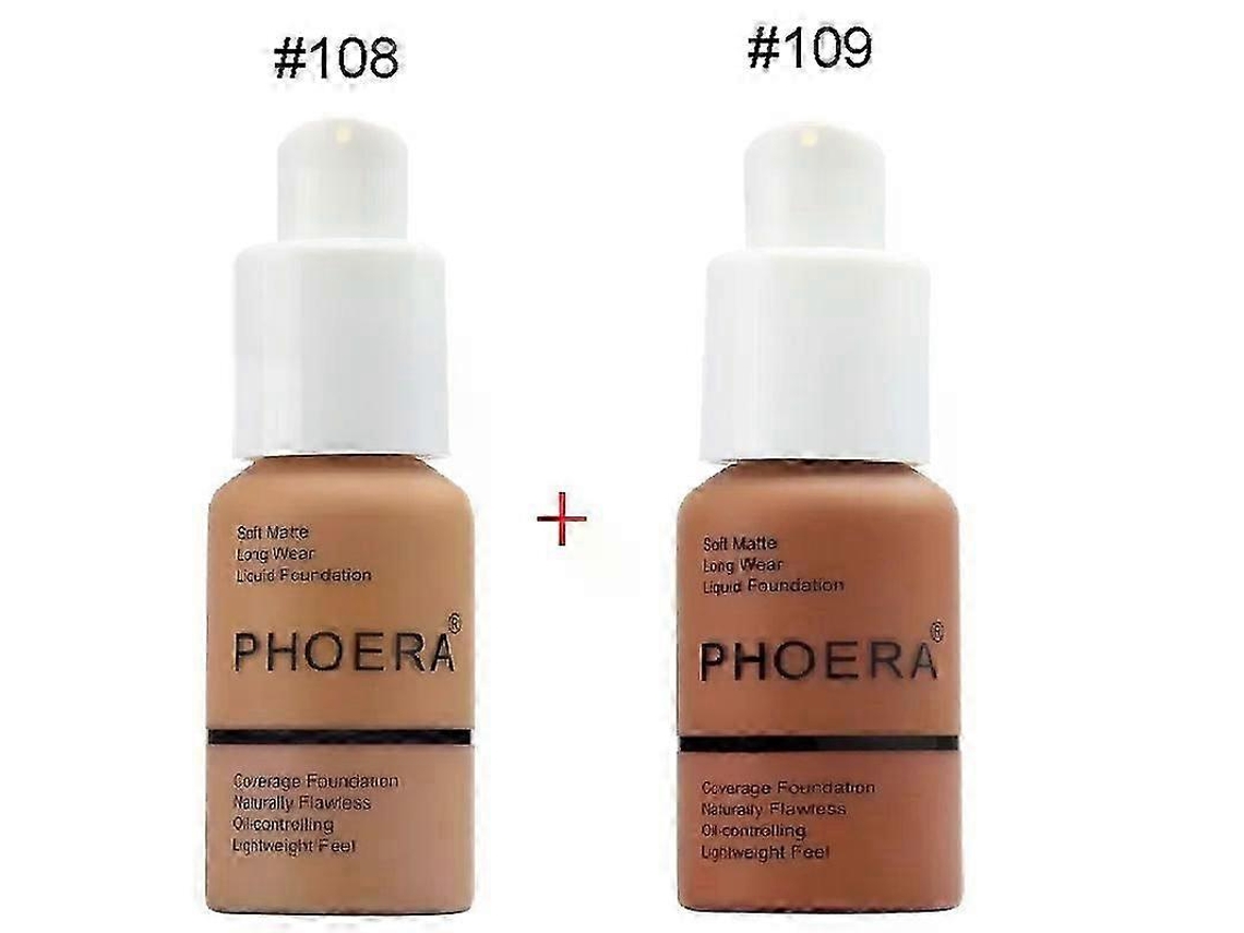 Phoera Full Coverage Foundation 2-piece Set For Bright, Flawless Makeupc18